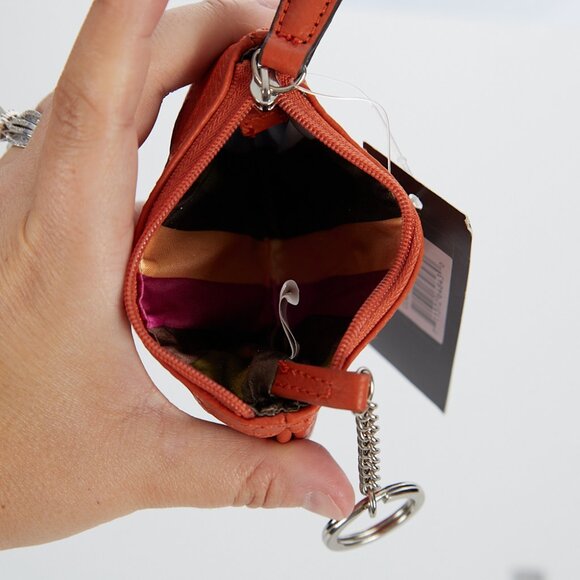 Clarks Leather Burnt Orange Card Wallet Change Purse NWT - Picture 6 of 6